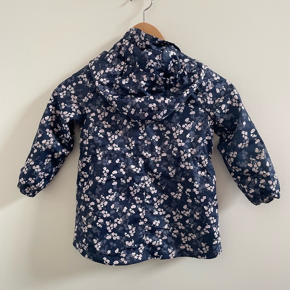 Floral Rain/Fall Hooded Jacket from H&M. Size 3/4 - Picture 2 of 3